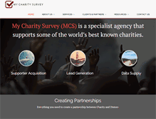 Tablet Screenshot of mycharitysurvey.com